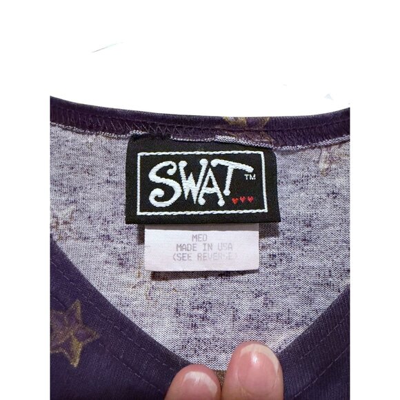 Vintage 90s Sun Moon Stars Top M Oversized Celestial Tie Dye Hippie Witch - Picture 4 of 6